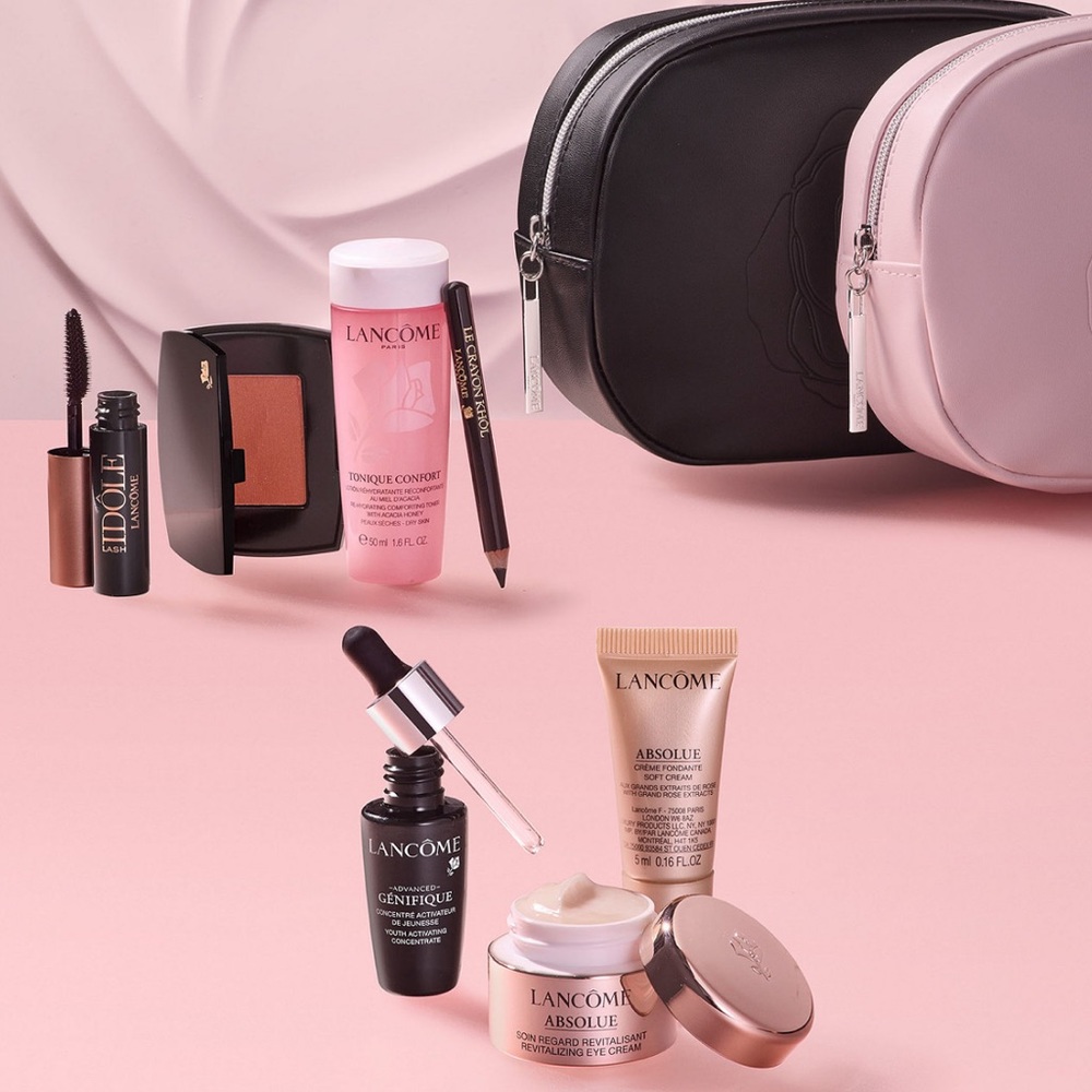 NIB LANCOME 8-PC SKINCARE & MAKE-UP SET